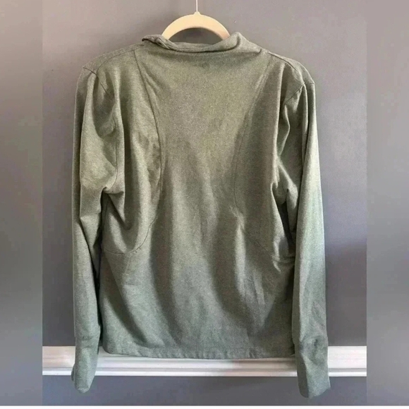 Danskin Olive Green 1/4 Zip Shirt - Picture 2 of 3